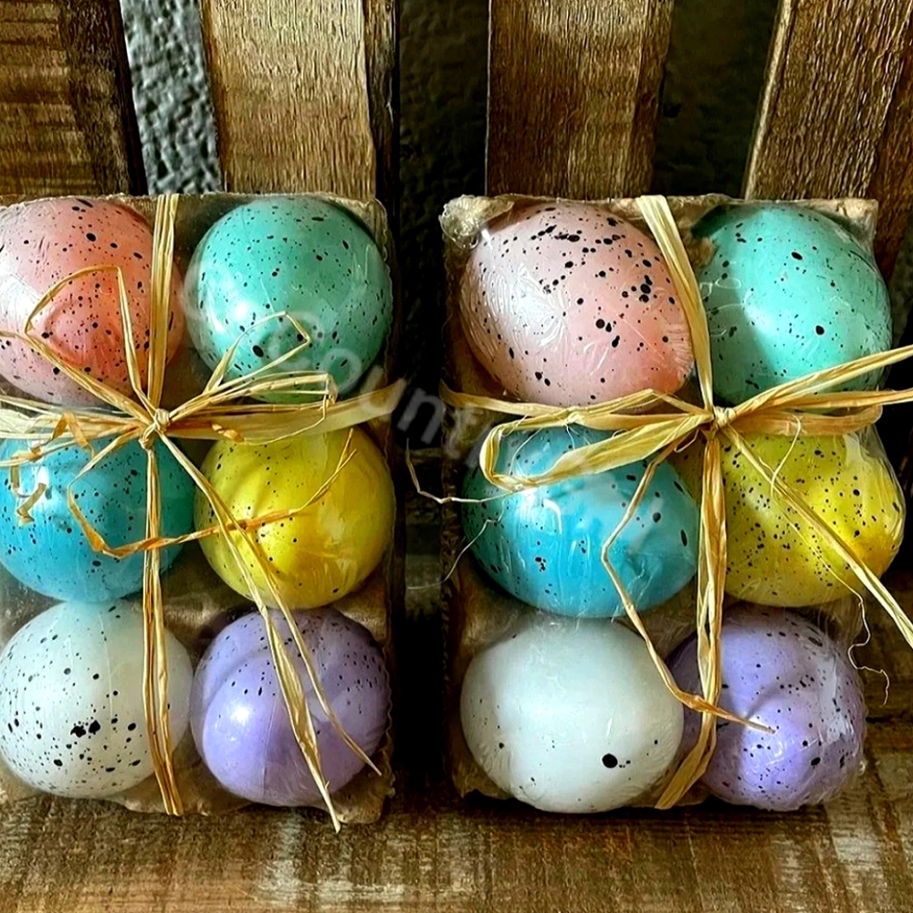 Speckled Easter Eggs 4 Tiered Tray